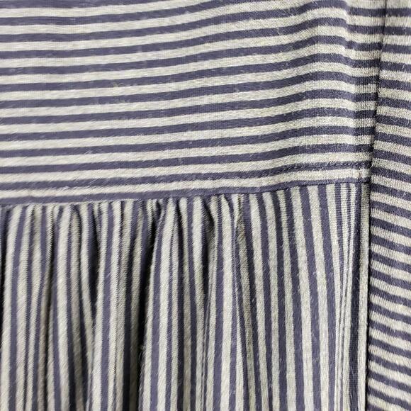 Habitat‎ Women's XL Open Front Waterfall Sweater Green Black Stripe Casual Layer - Picture 7 of 7